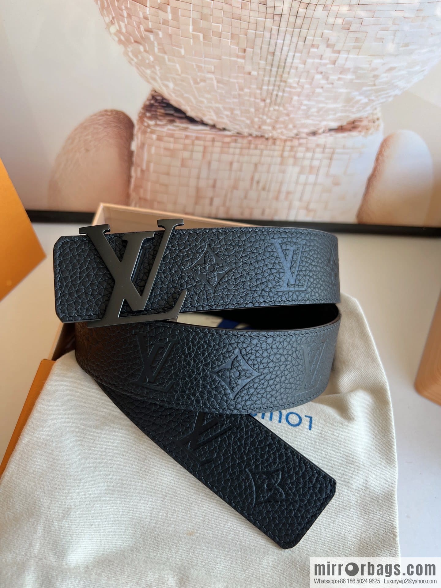 LV/Louis Vuitton Shape MNG Climbing Double Sided Belt 40mm