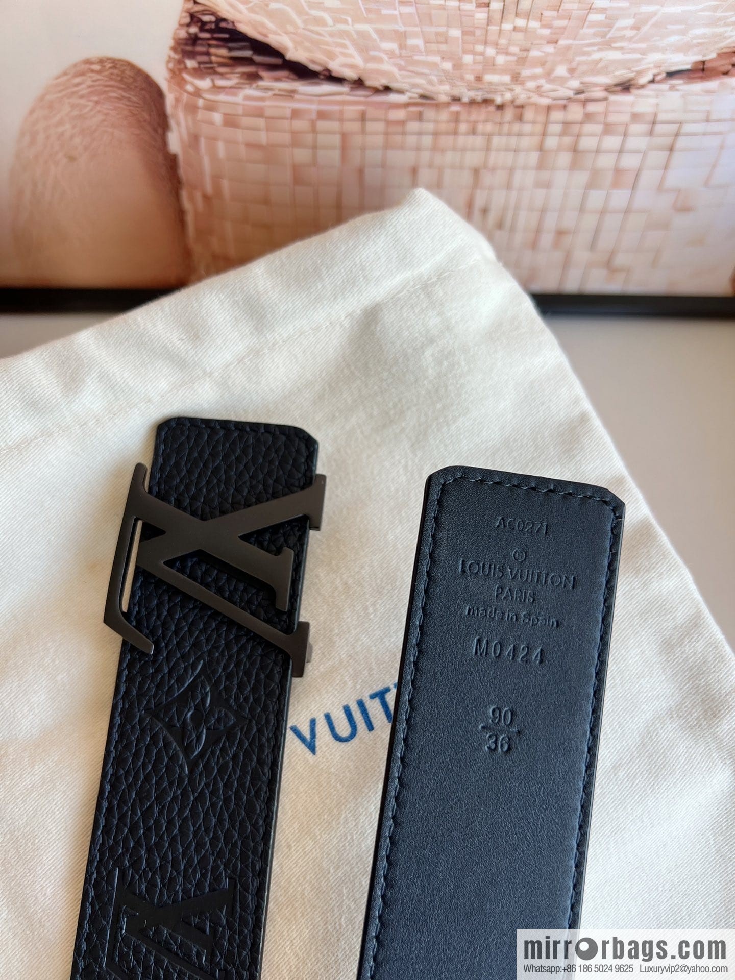 LV/Louis Vuitton Shape MNG Climbing Double Sided Belt 40mm