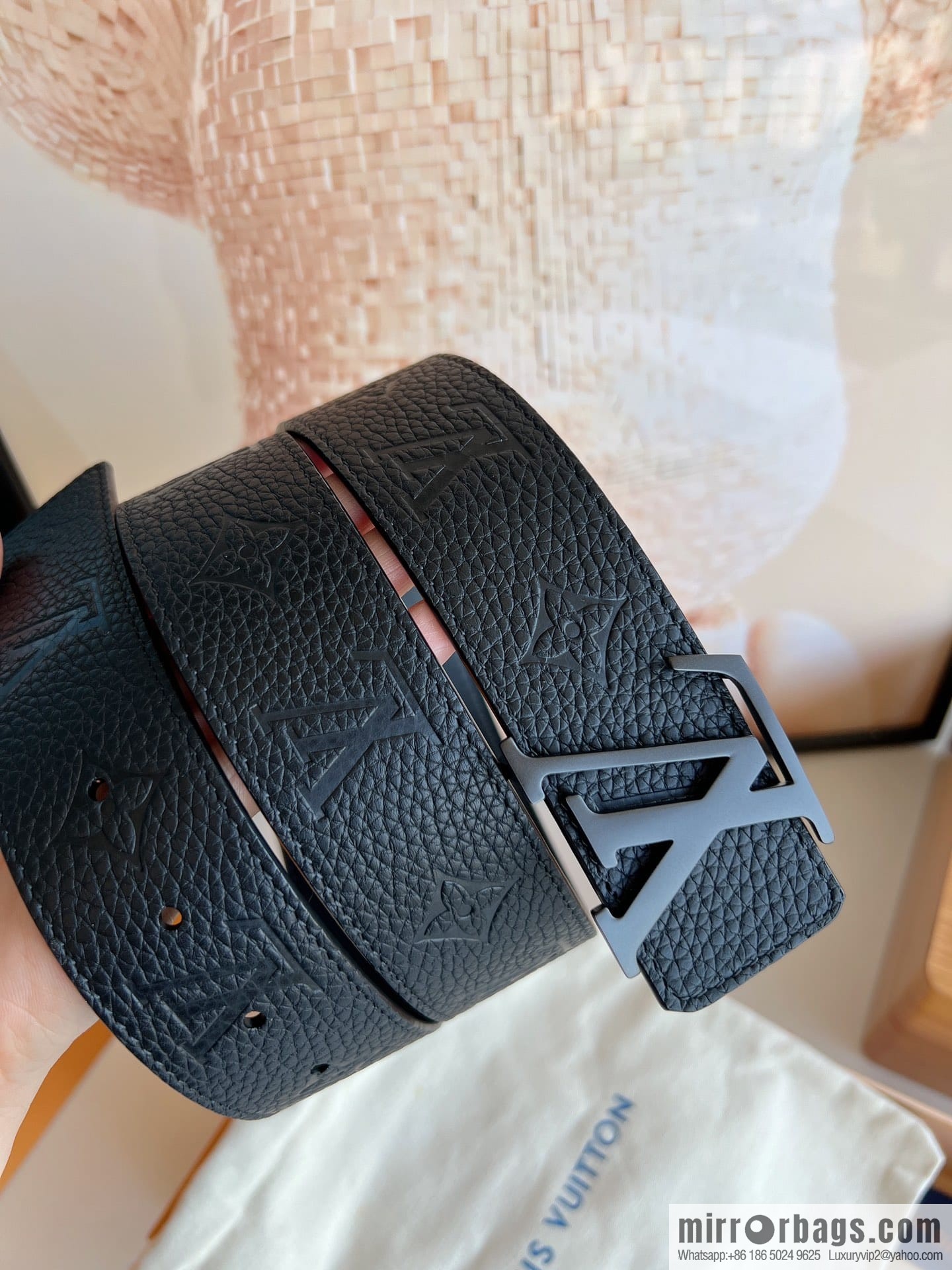LV/Louis Vuitton Shape MNG Climbing Double Sided Belt 40mm