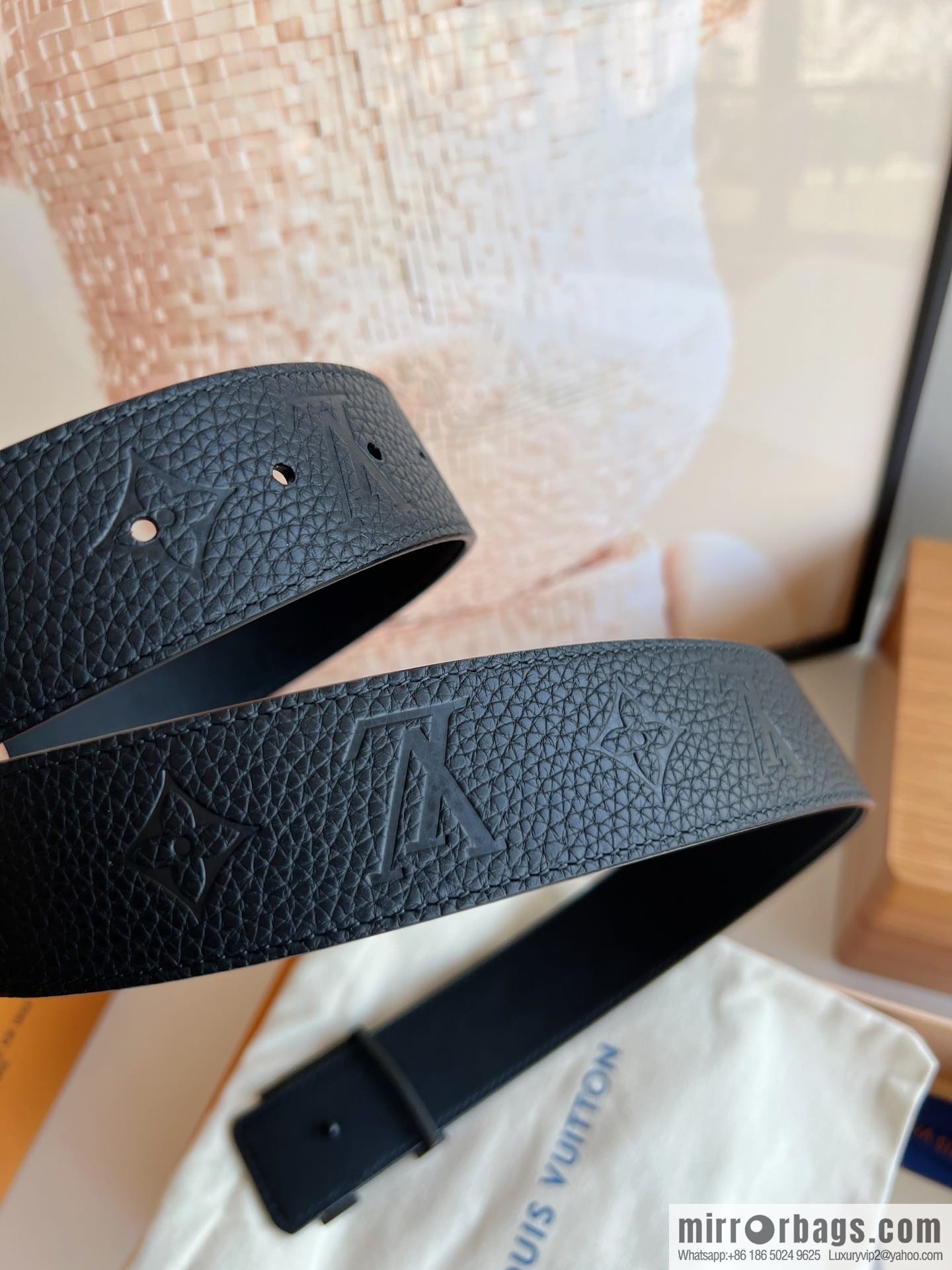 LV/Louis Vuitton Shape MNG Climbing Double Sided Belt 40mm
