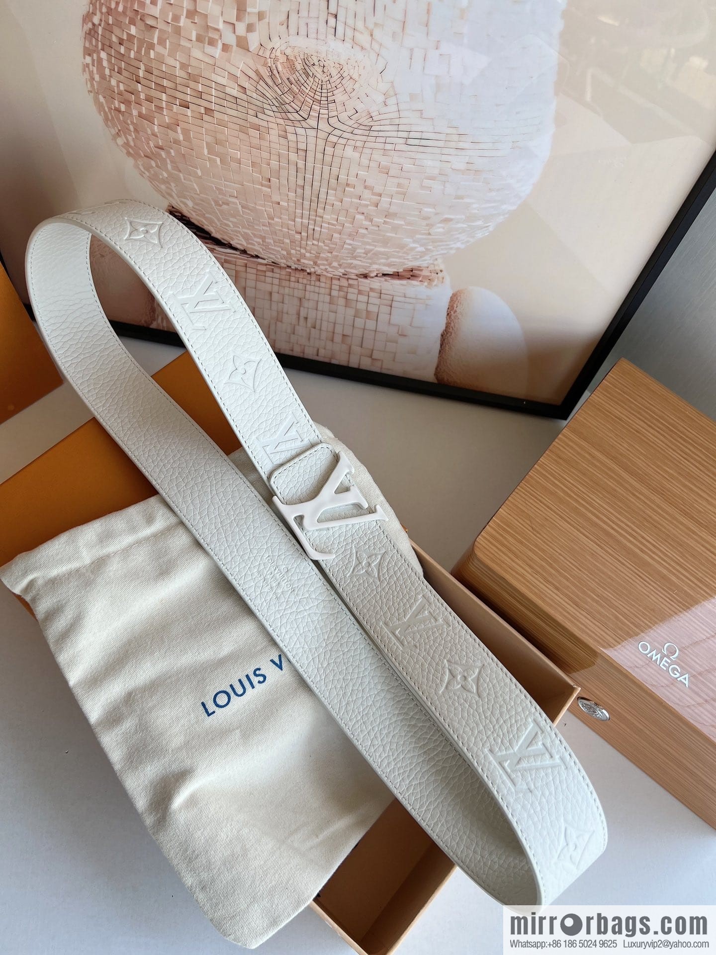 LV/Louis Vuitton Shape MNG Climbing Double Sided Belt 40mm