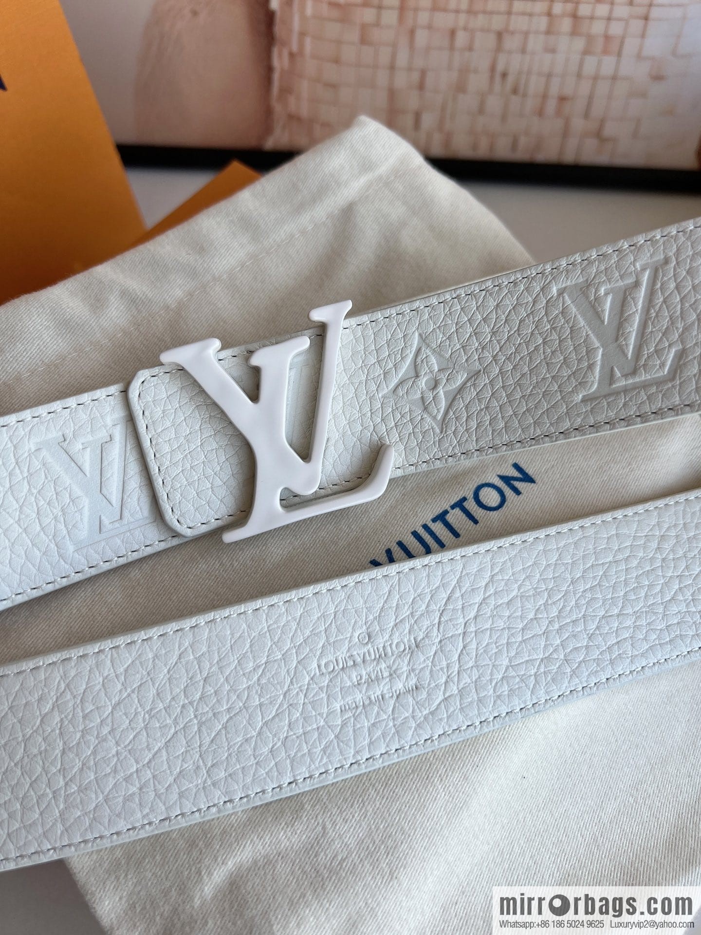 LV/Louis Vuitton Shape MNG Climbing Double Sided Belt 40mm
