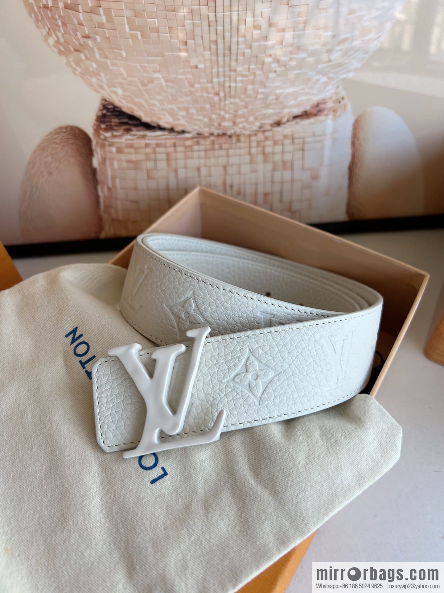 LV/Louis Vuitton Shape MNG Climbing Double Sided Belt 40mm