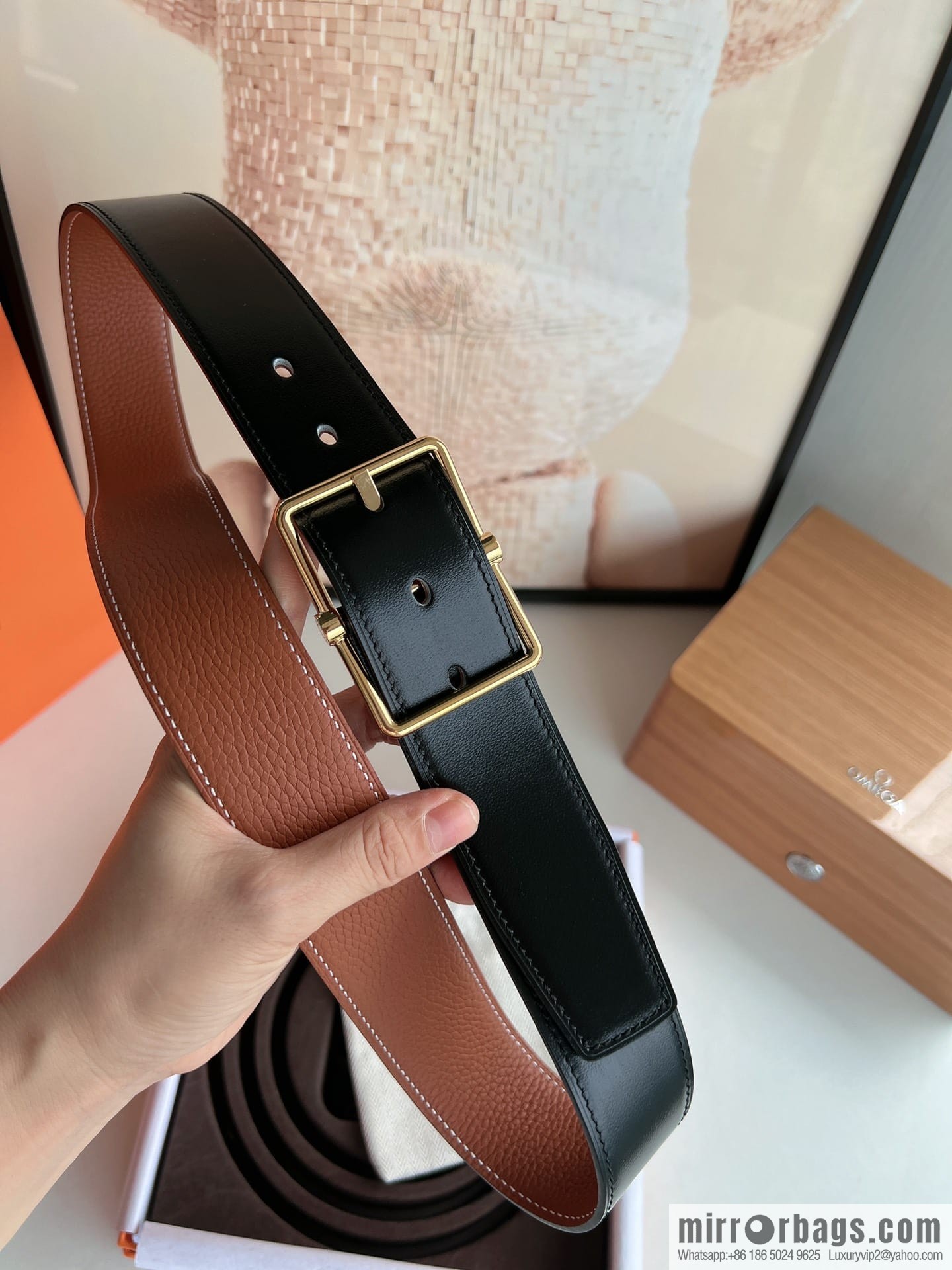 Hermes Hermes 40mm Nathan Double Sided External Belt