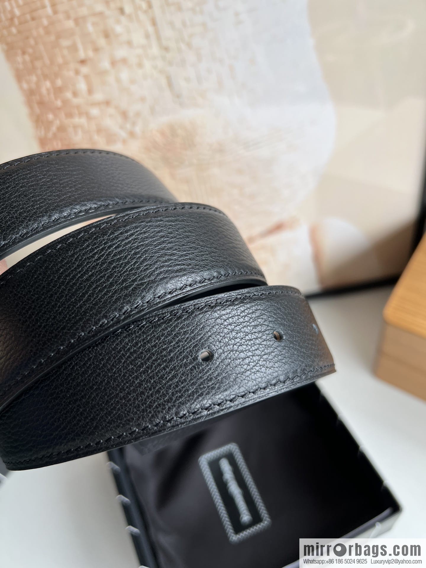 Ermengildo. Zein Double Sided Cowhide Sheepskin Textured Men's 3.5cm Belt