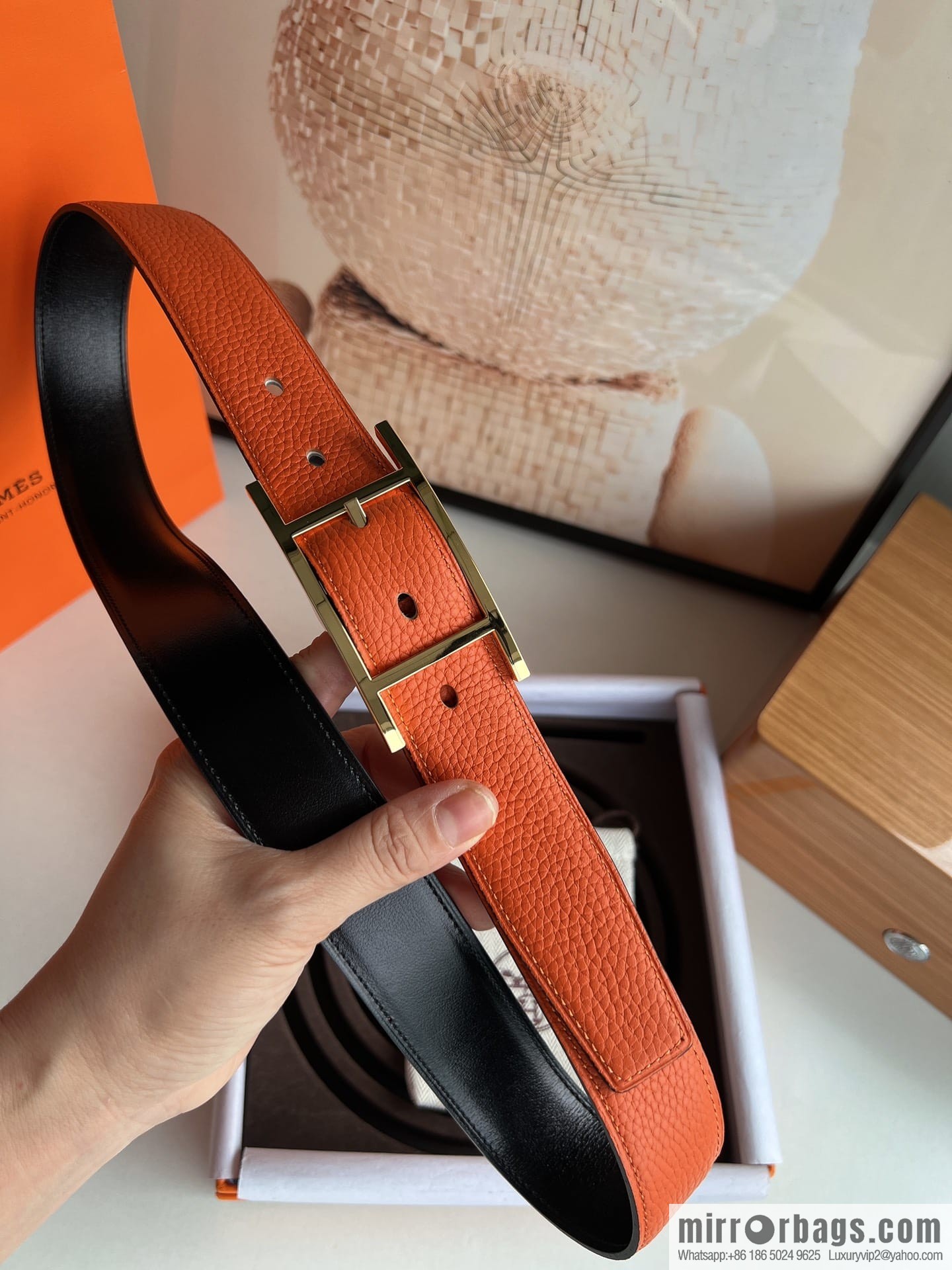 Hermes Nathan 32 PVD Double Sided Belt
