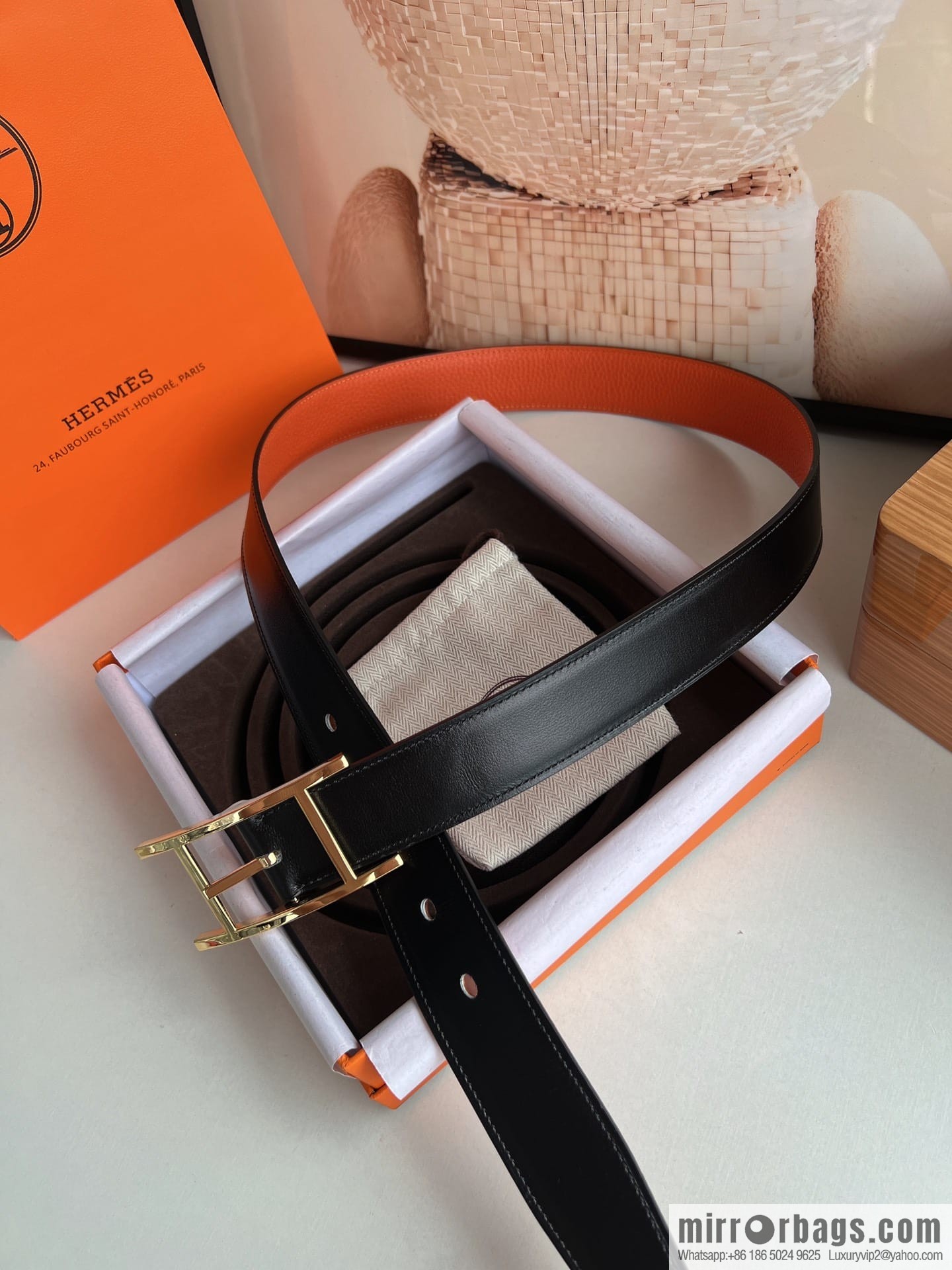 Hermes Nathan 32 PVD Double Sided Belt