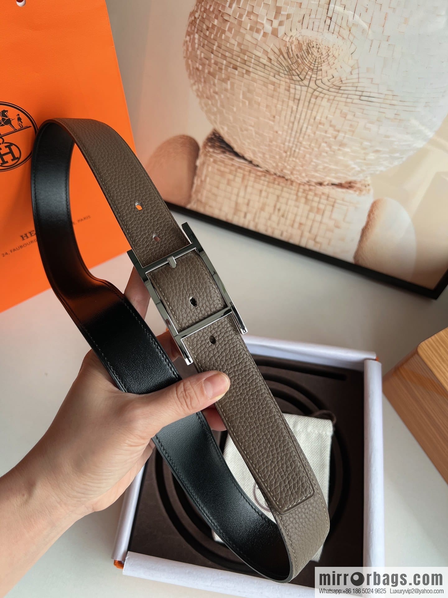 Hermes Nathan 32 PVD Double Sided Belt