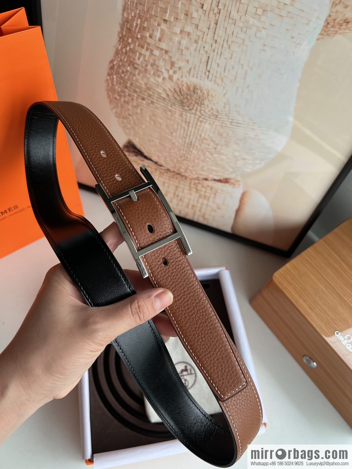 Hermes Nathan 32 PVD Double Sided Belt