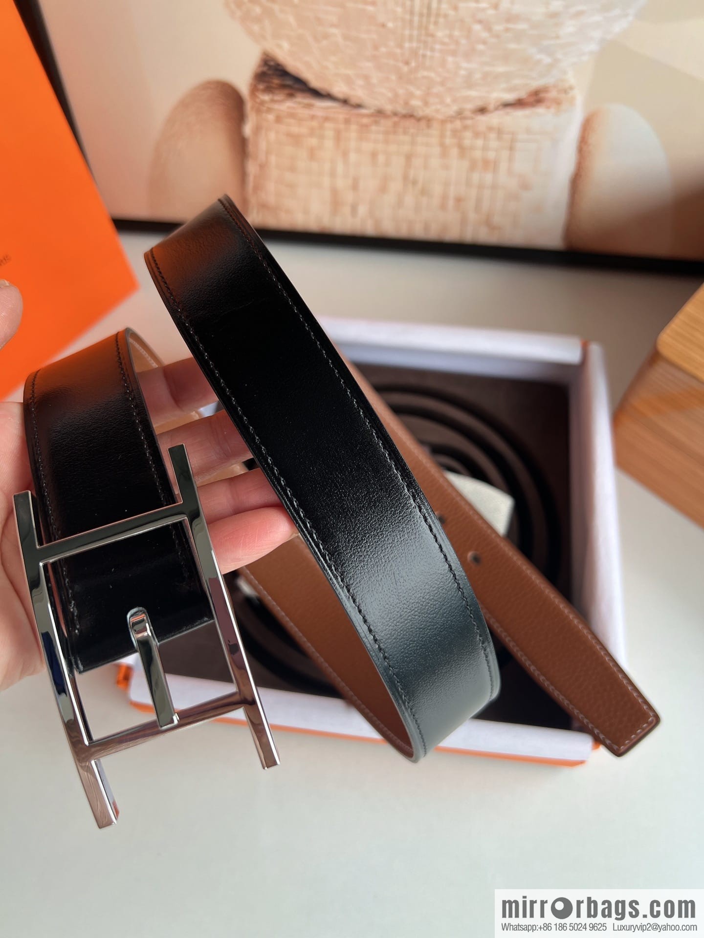 Hermes Nathan 32 PVD Double Sided Belt