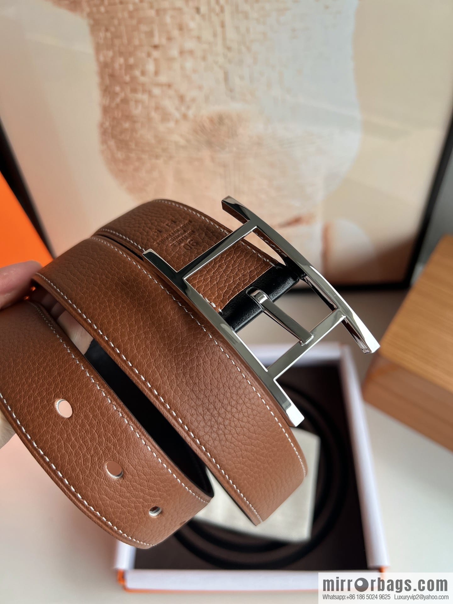 Hermes Nathan 32 PVD Double Sided Belt