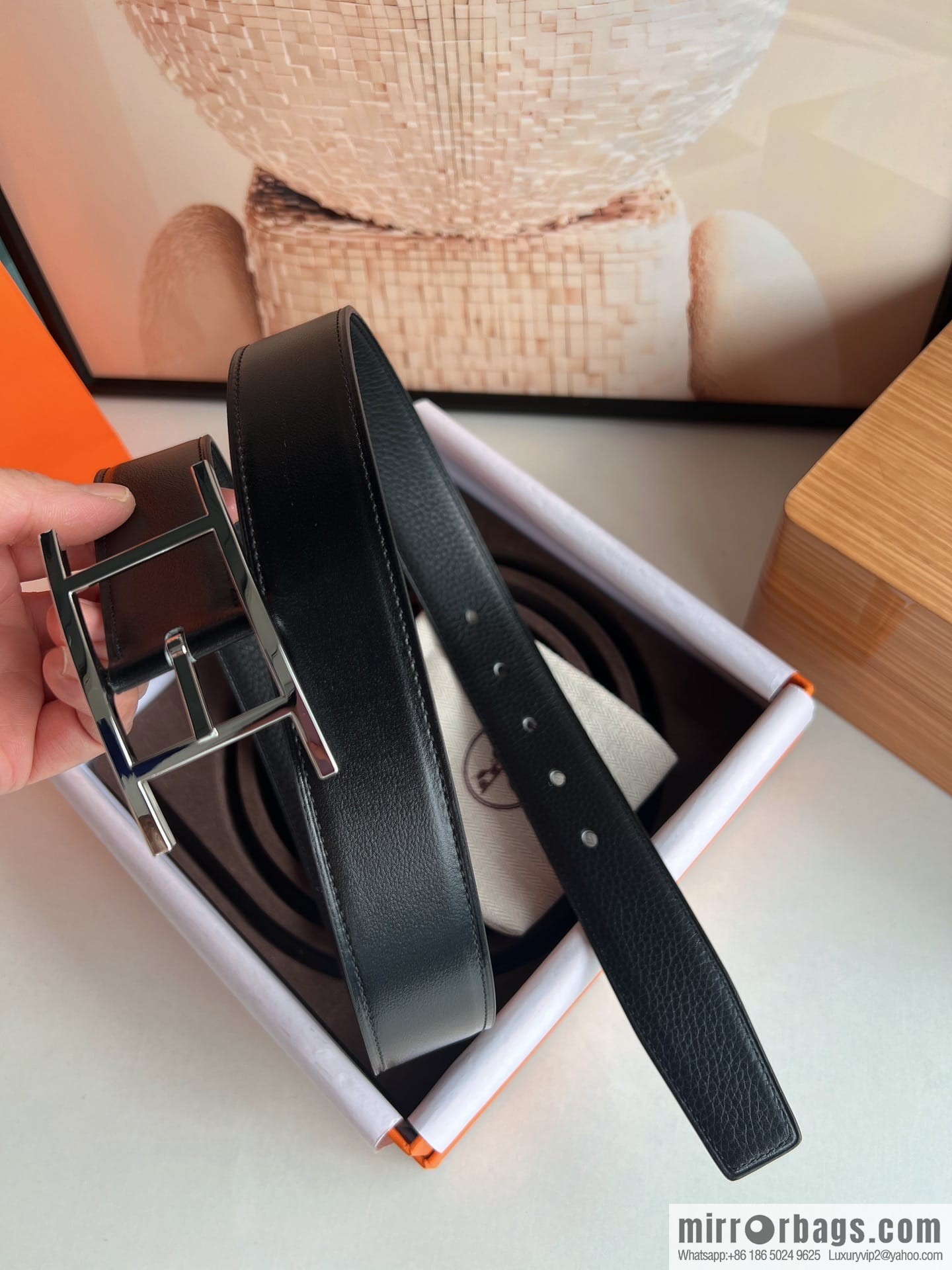 Hermes Nathan 32 PVD Double Sided Belt