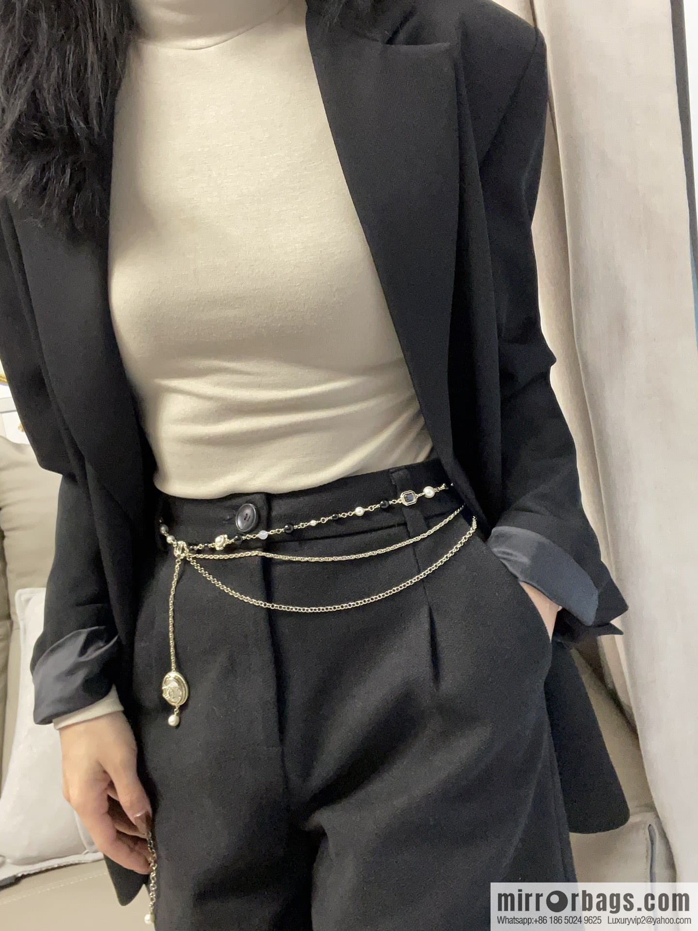 New ☑️ CHANEL CHANEL double c pearl belt, belt chain, necklace