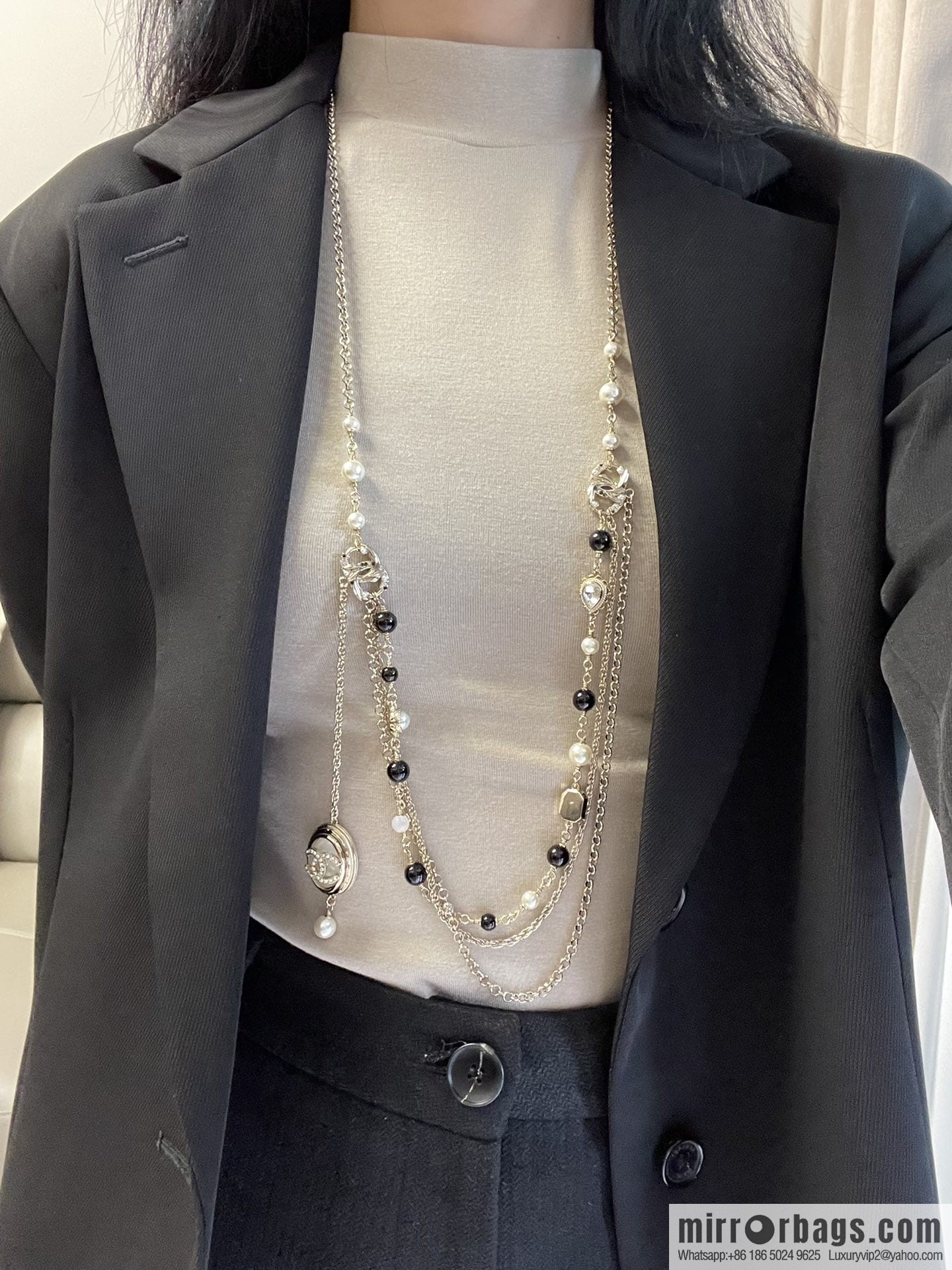 New ☑️ CHANEL CHANEL double c pearl belt, belt chain, necklace