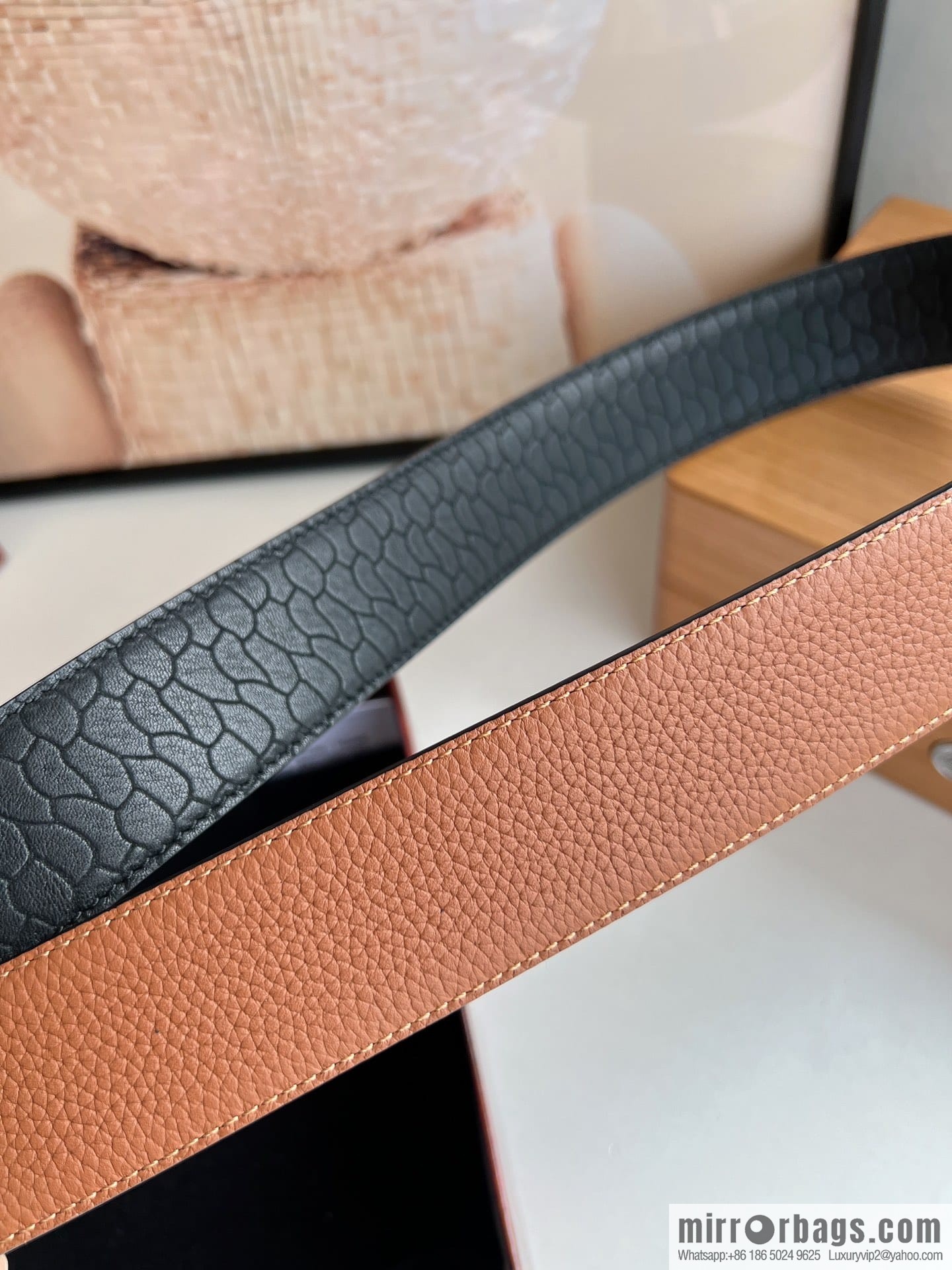 Stefano. Ricci Stephen, Selected Cowhide Press Textured Belt 3.8cm