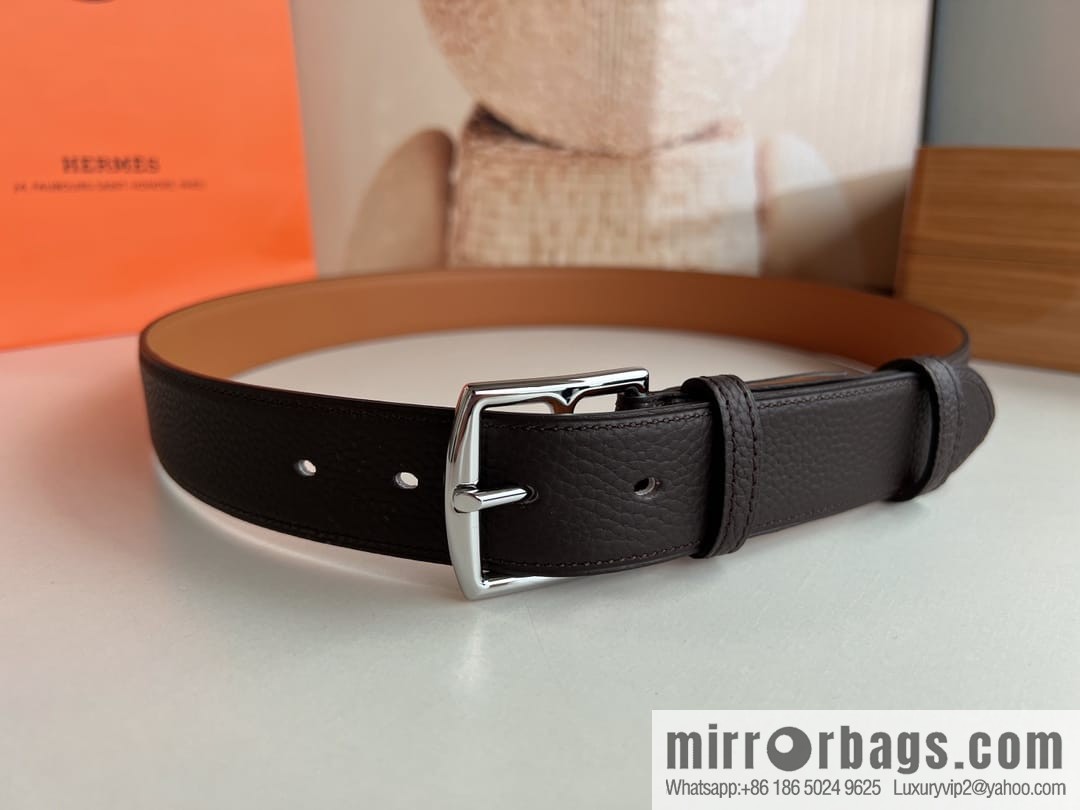 HERMES/Hermès, stylish and comfortable pin buckle cowhide belt 35mm