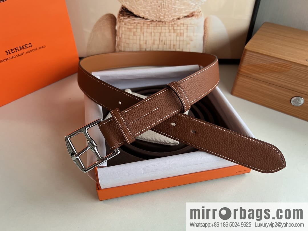 HERMES/Hermès, stylish and comfortable pin buckle cowhide belt 35mm