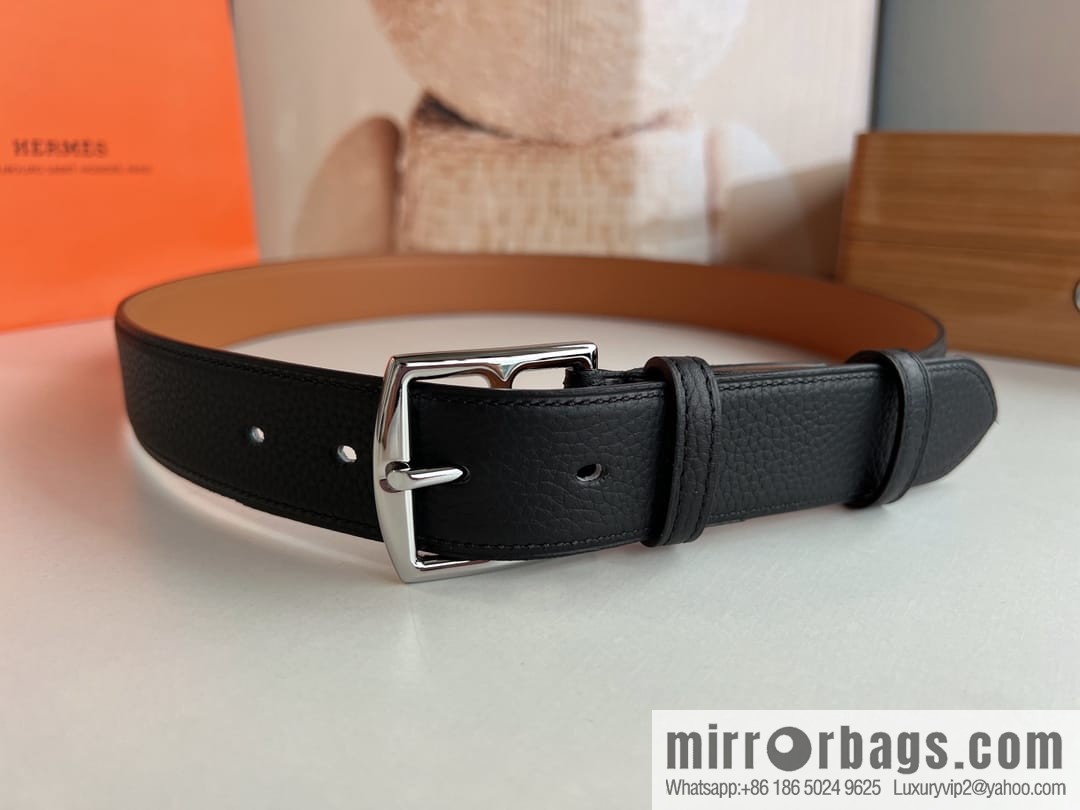 HERMES/Hermès, stylish and comfortable pin buckle cowhide belt 35mm