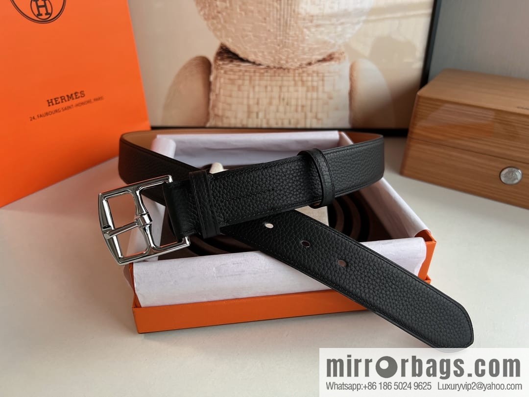 HERMES/Hermès, stylish and comfortable pin buckle cowhide belt 35mm
