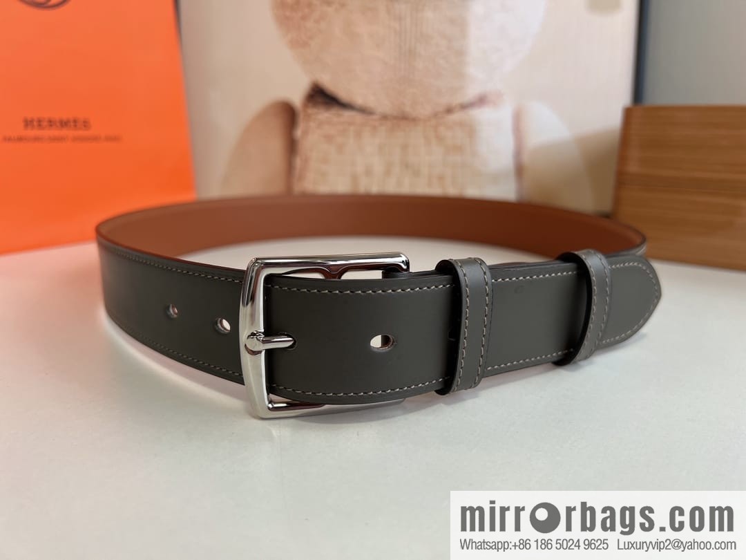 HERMES/Hermès, stylish and comfortable pin buckle cowhide belt 35mm