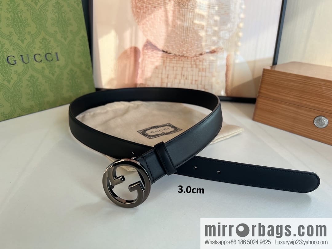 Gucci Gucci Blondie series narrow version 3.0cm women's belt