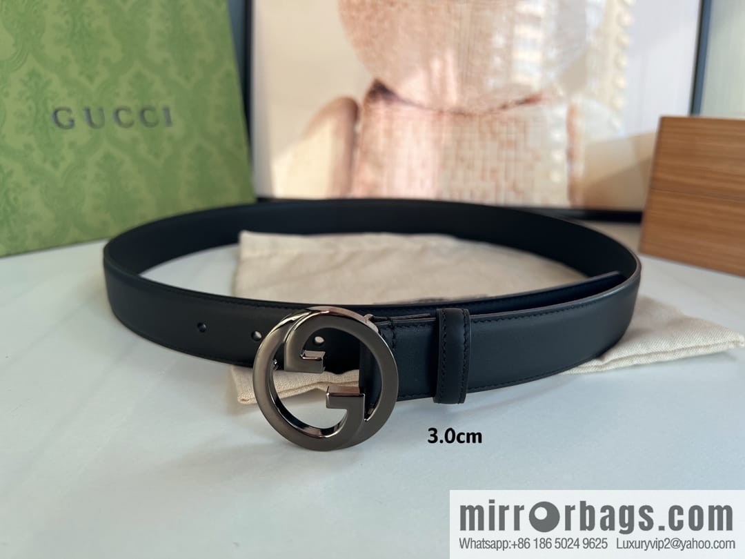 Gucci Gucci Blondie series narrow version 3.0cm women's belt