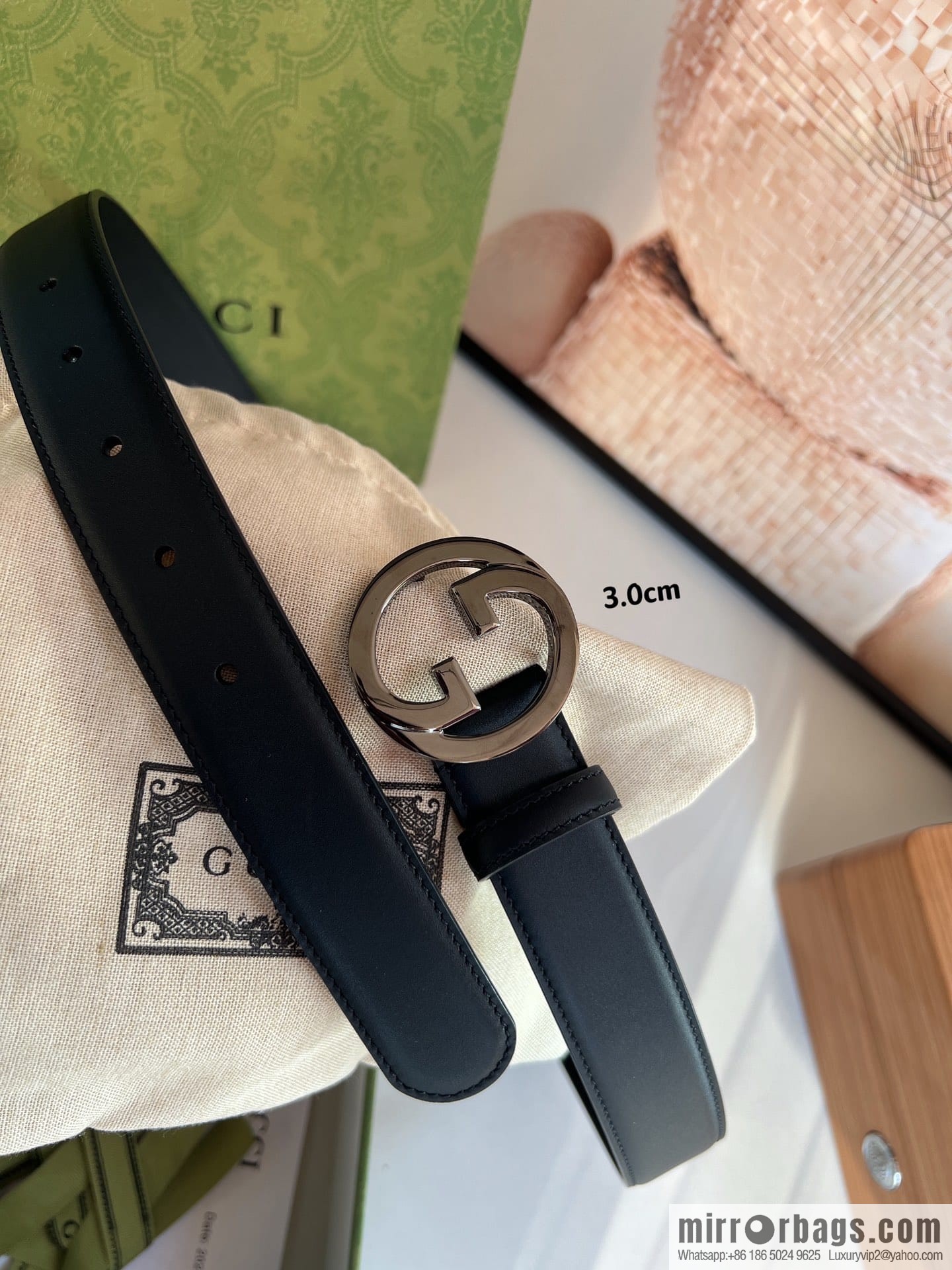 Gucci Gucci Blondie series narrow version 3.0cm women's belt