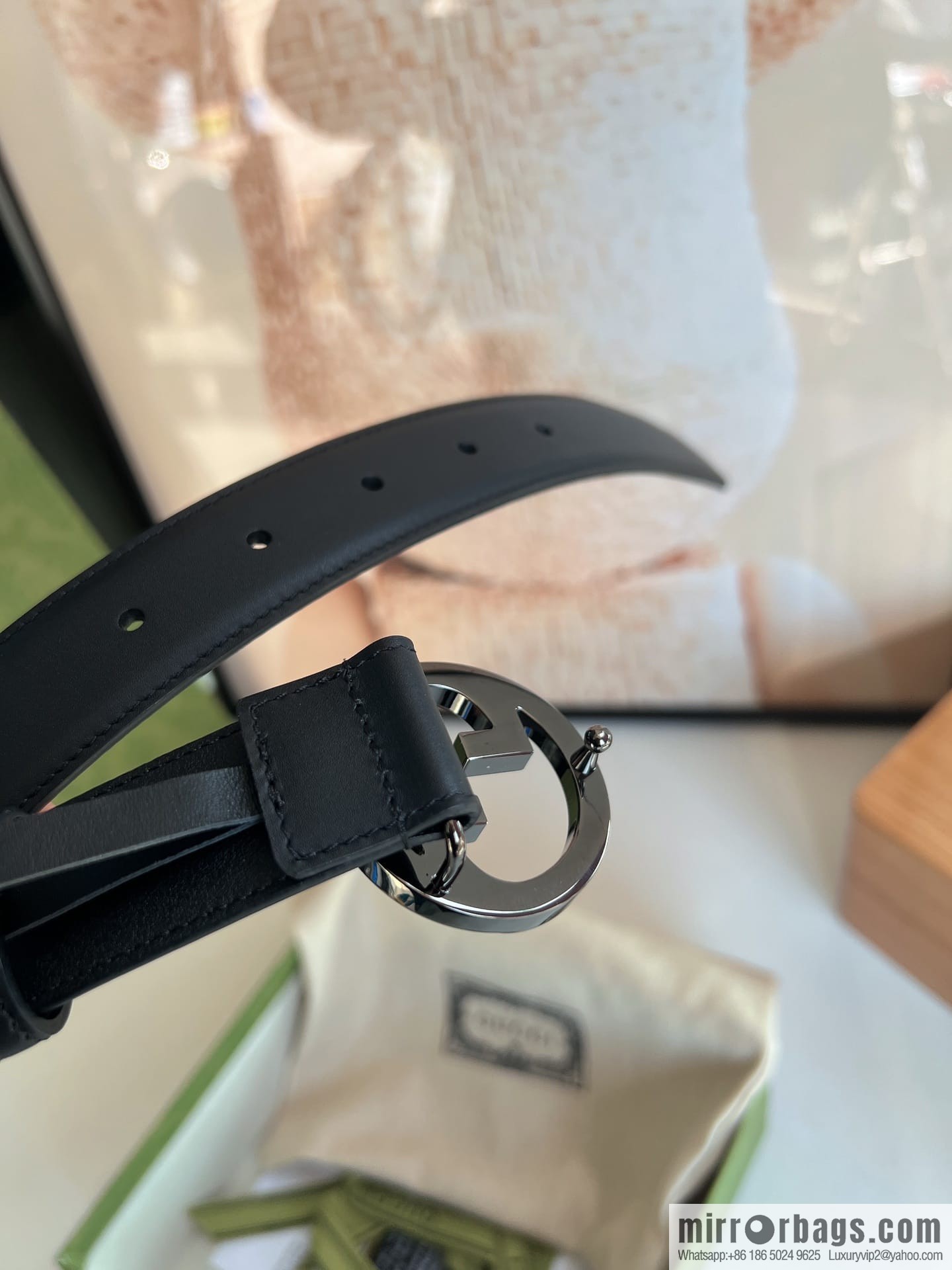 Gucci Gucci Blondie series narrow version 3.0cm women's belt