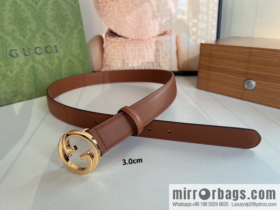 Gucci Gucci Blondie series narrow version 3.0cm women's belt