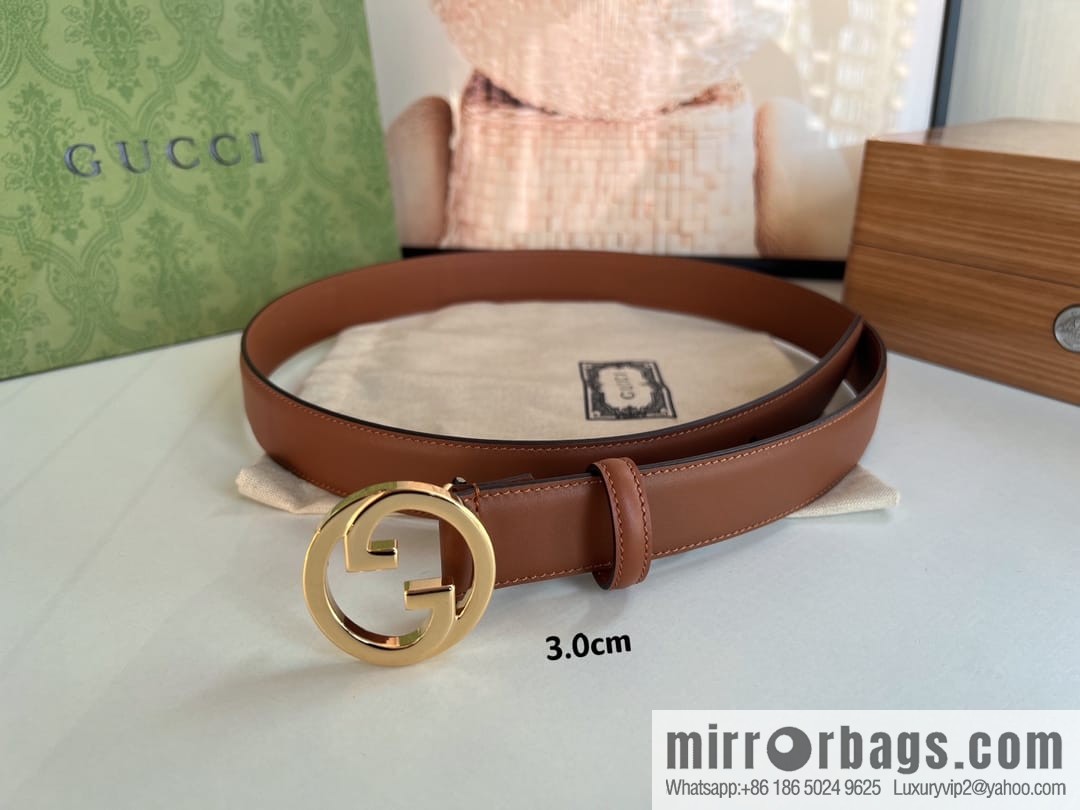 Gucci Gucci Blondie series narrow version 3.0cm women's belt