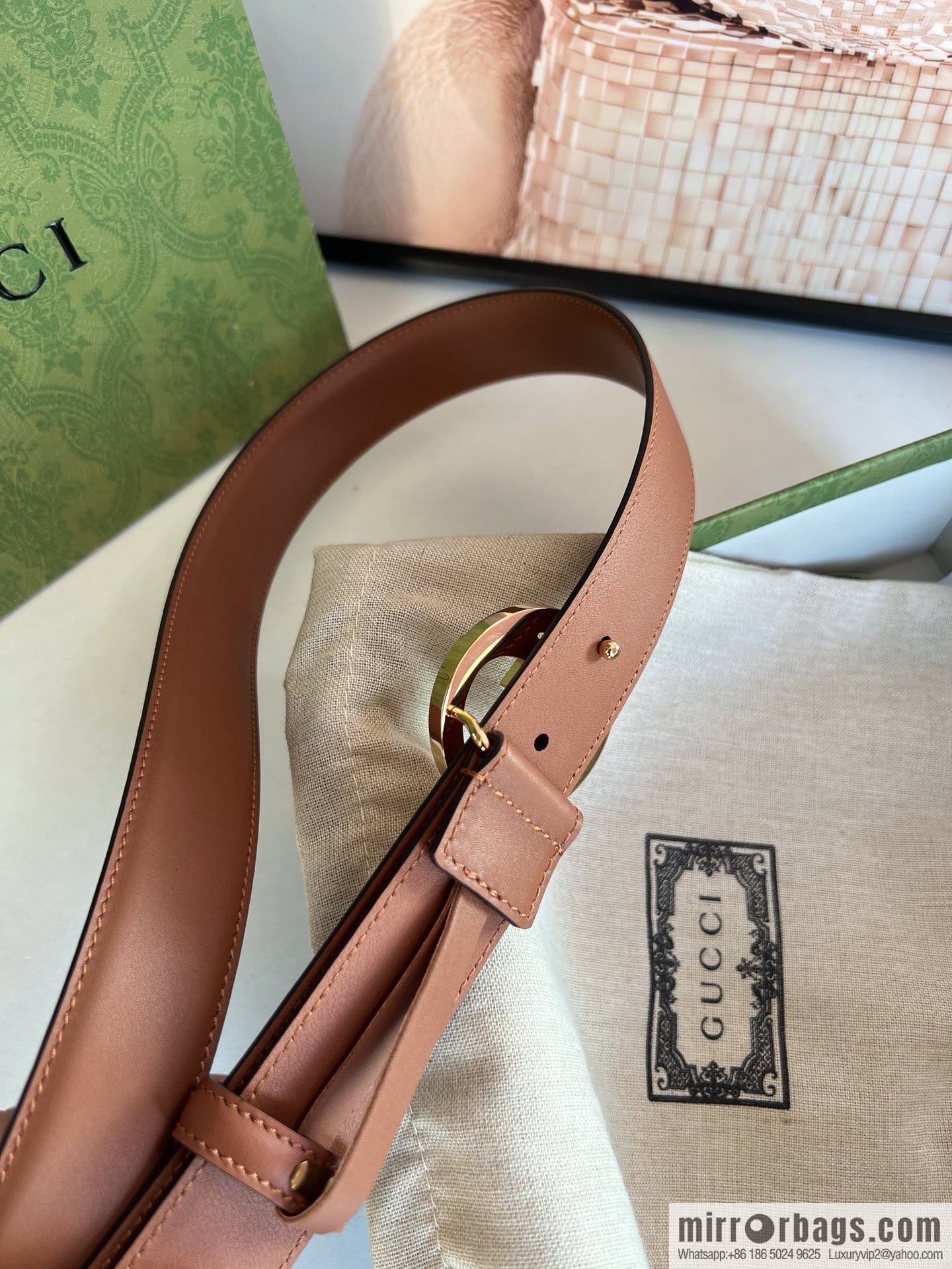 Gucci Gucci Blondie series narrow version 3.0cm women's belt