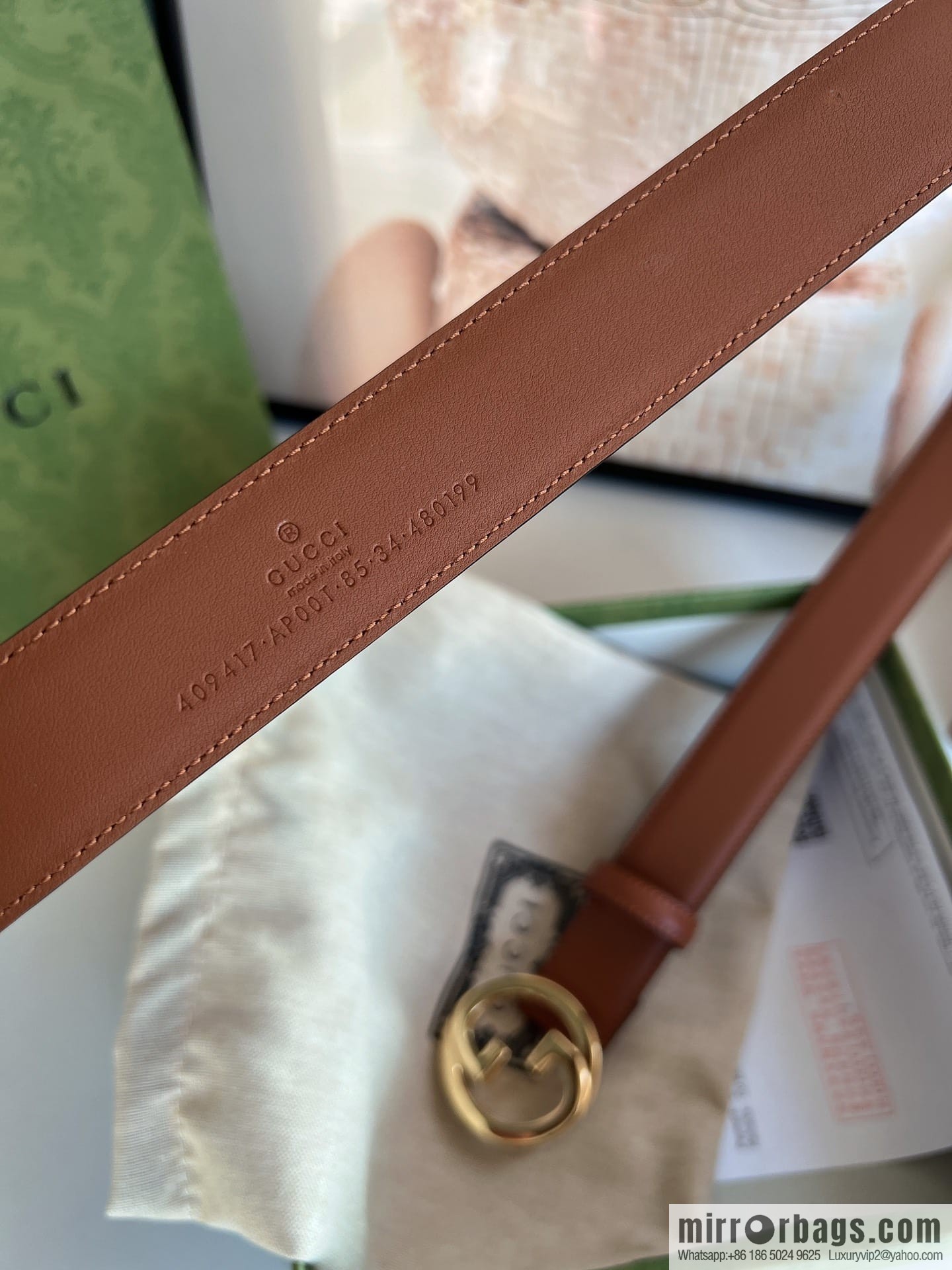 Gucci Gucci Blondie series narrow version 3.0cm women's belt