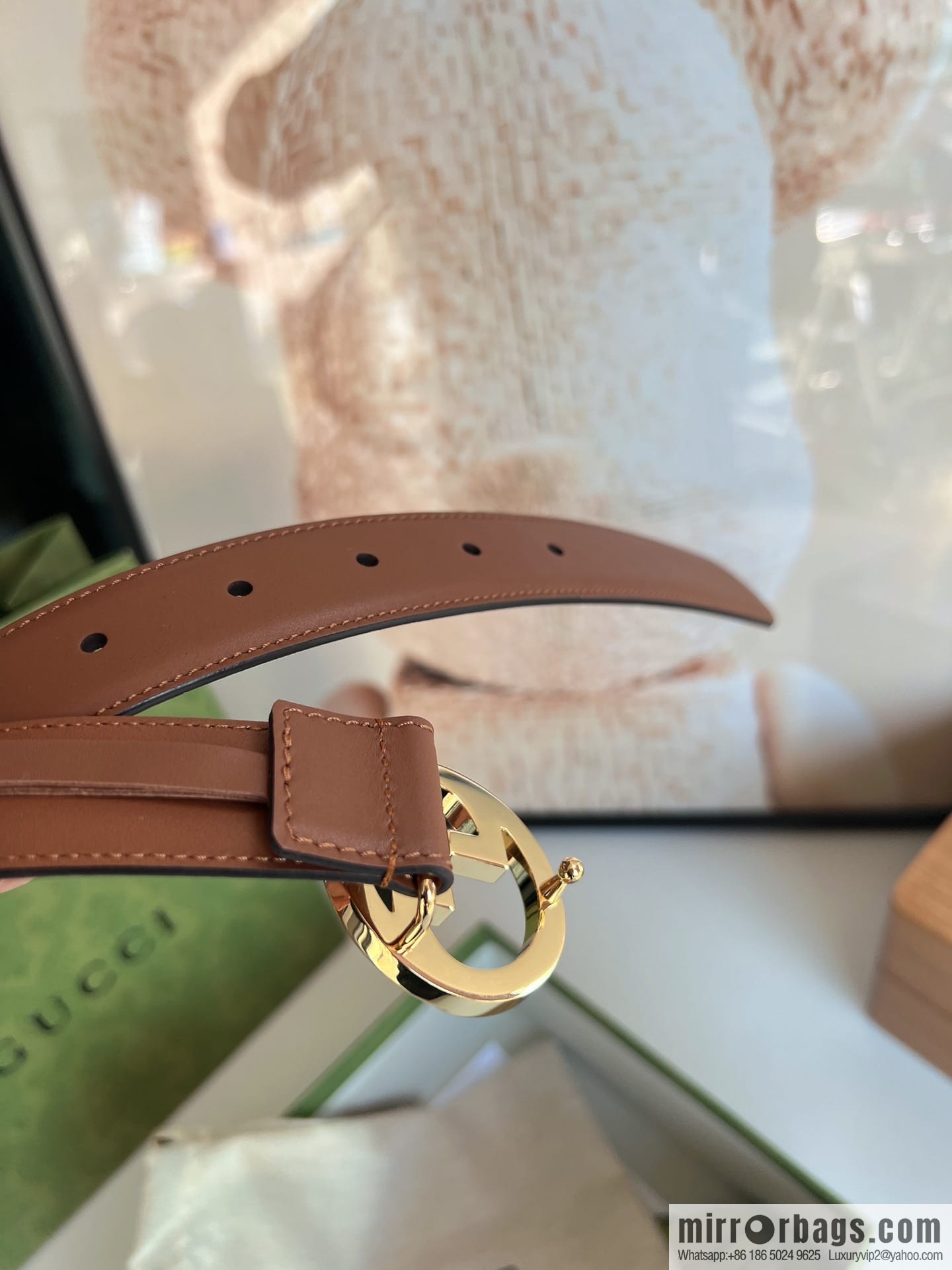 Gucci Gucci Blondie series narrow version 3.0cm women's belt