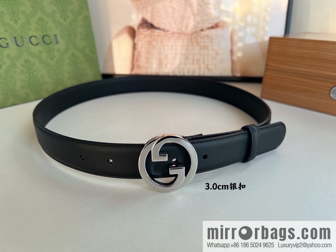 Gucci Gucci Blondie series narrow version 3.0cm women's belt