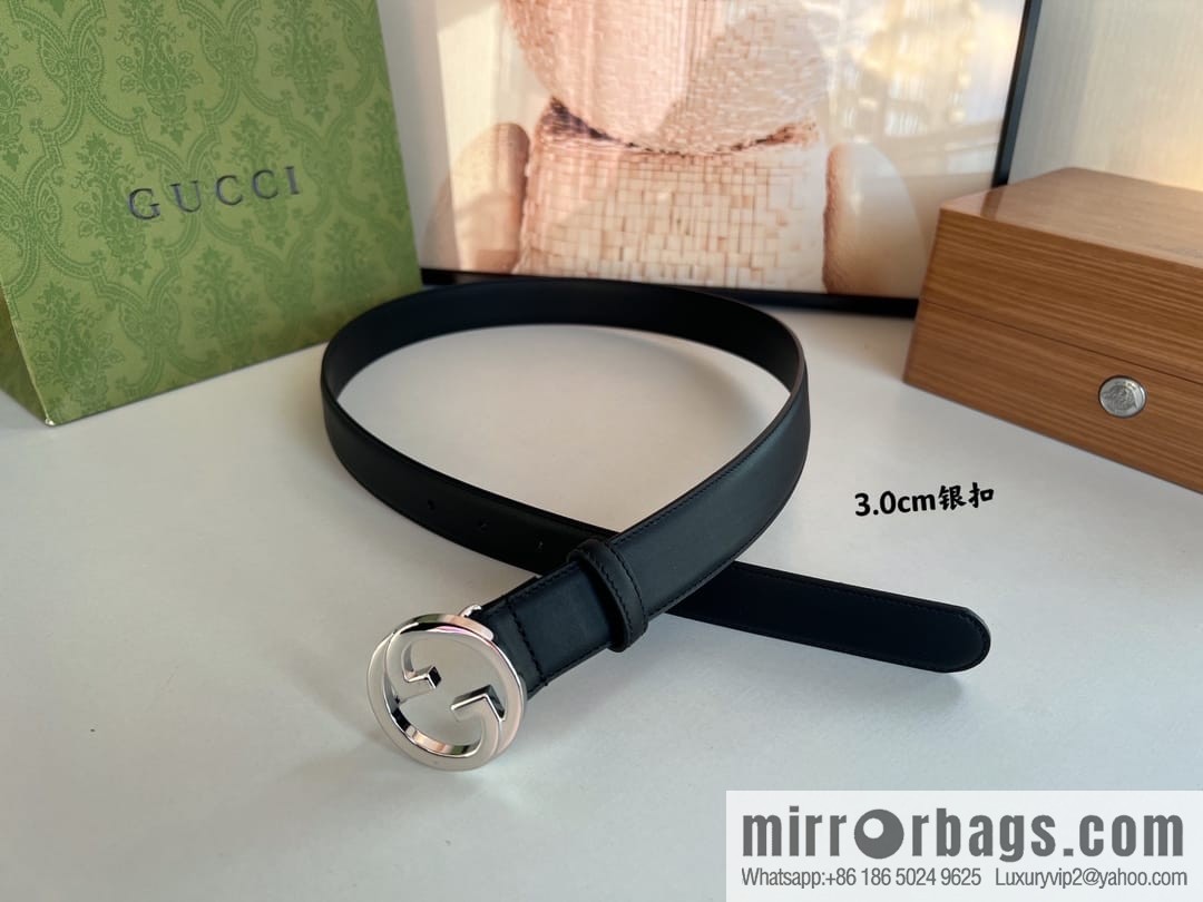 Gucci Gucci Blondie series narrow version 3.0cm women's belt