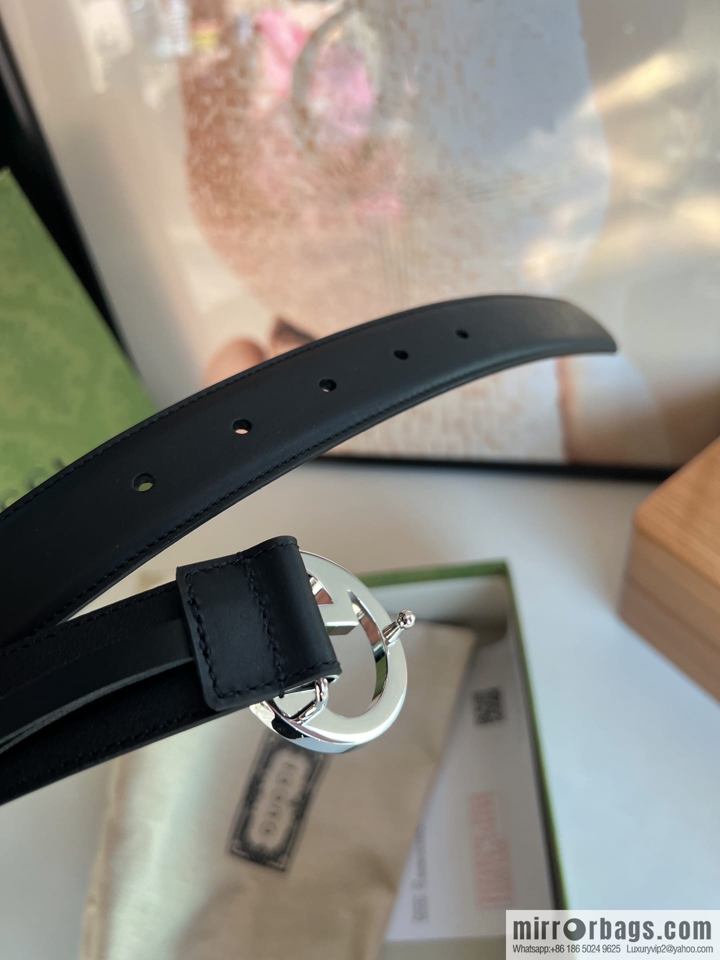 Gucci Gucci Blondie series narrow version 3.0cm women's belt