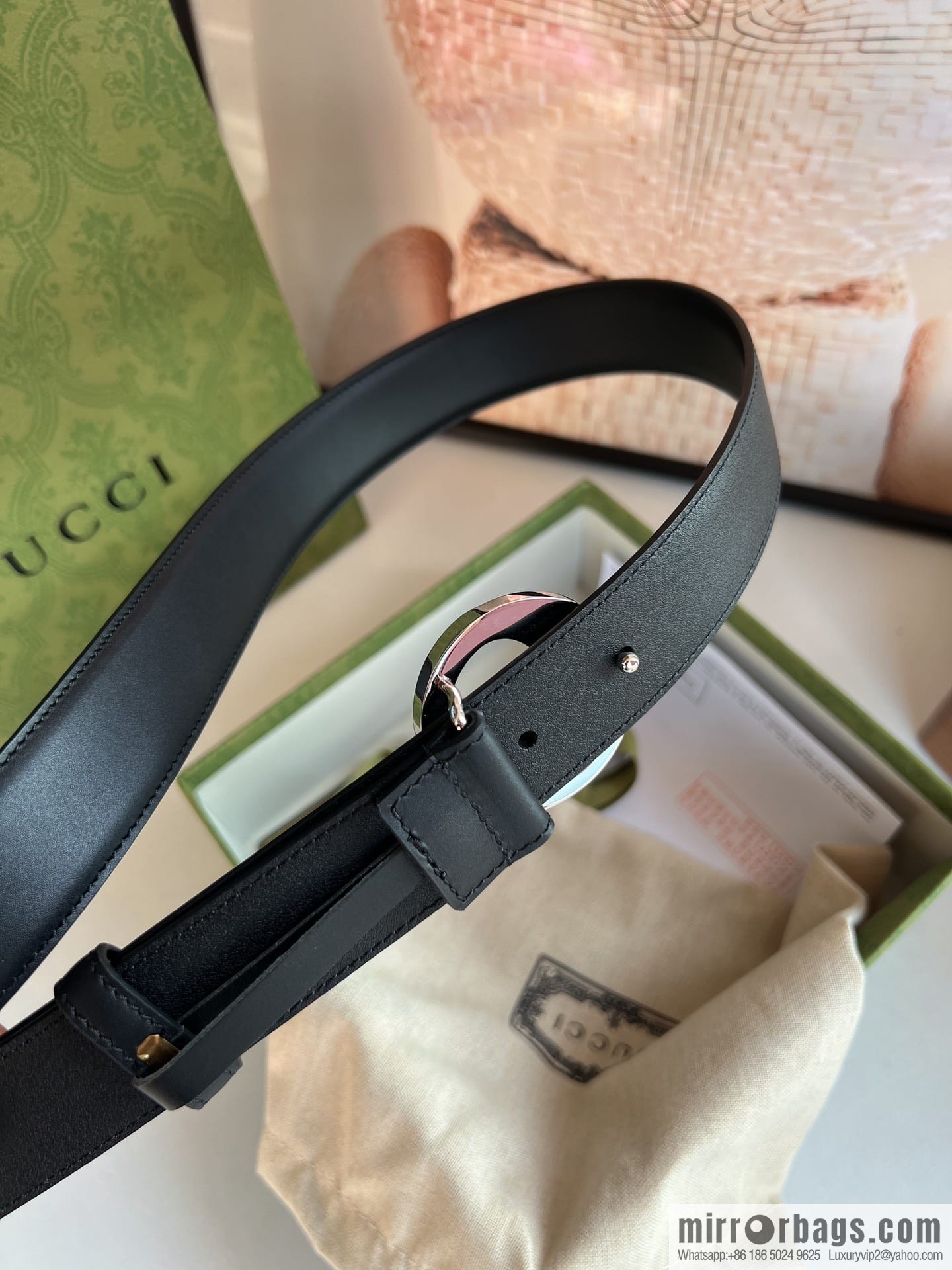 Gucci Gucci Blondie series narrow version 3.0cm women's belt