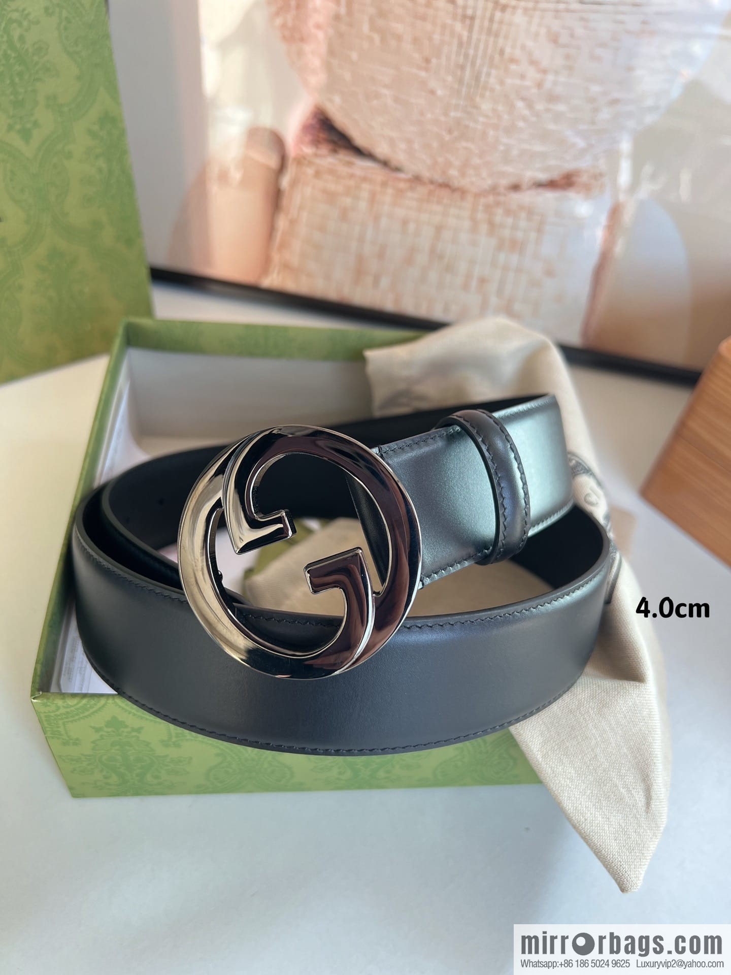 Gucci Blondie series belt 4.0cm
