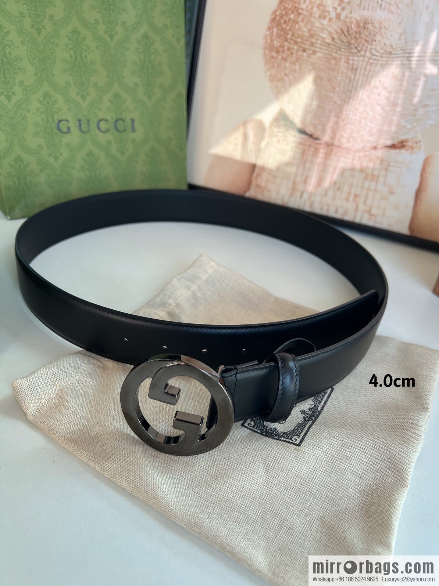 Gucci Blondie series belt 4.0cm