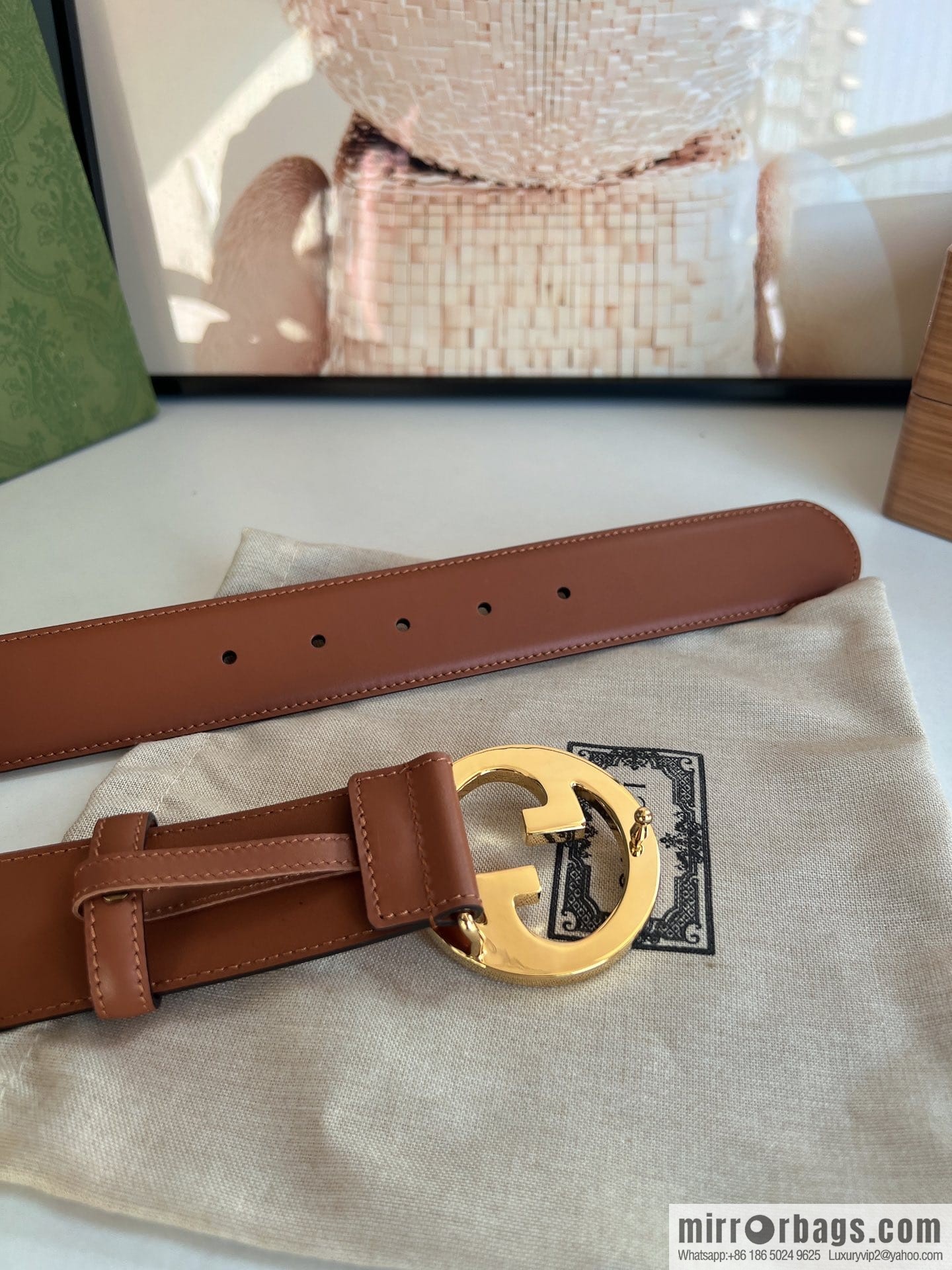 Gucci Blondie series belt 4.0cm