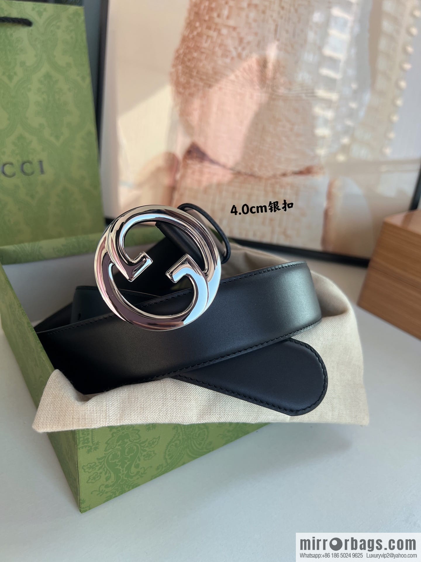 Gucci Blondie series belt 4.0cm
