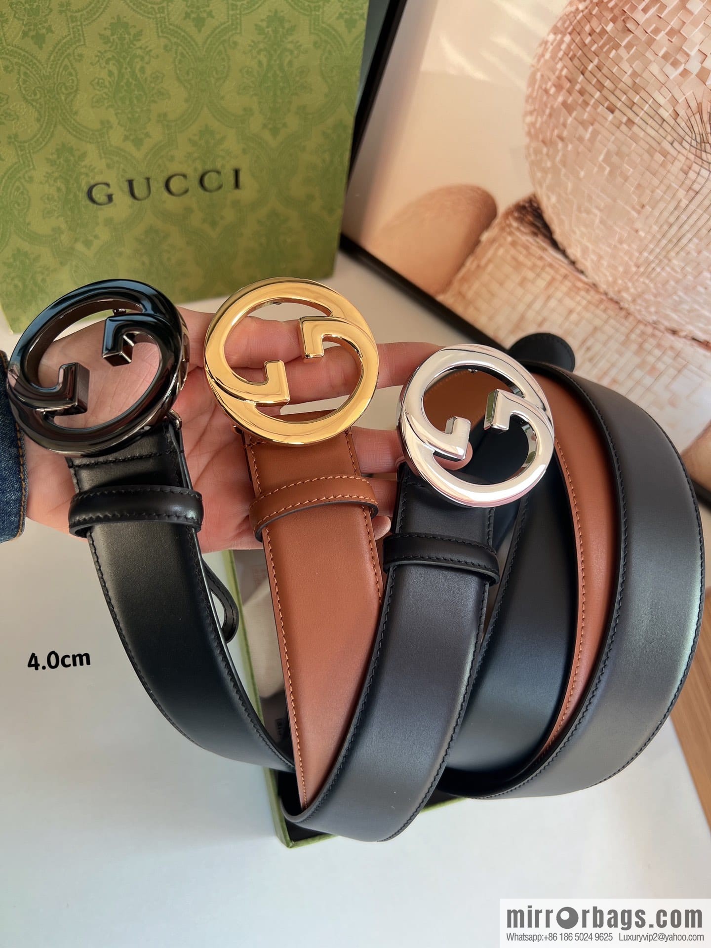 Gucci Blondie series belt 4.0cm