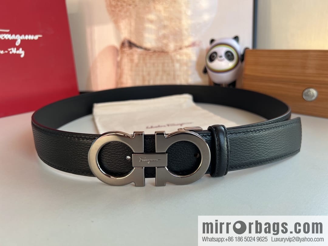 Ferragamo Ferragamo, Cowhide Handmade Men's 3.5cm Belt