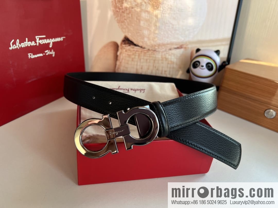 Ferragamo Ferragamo, Cowhide Handmade Men's 3.5cm Belt