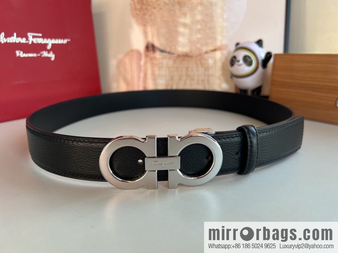 Ferragamo Ferragamo, Cowhide Handmade Men's 3.5cm Belt