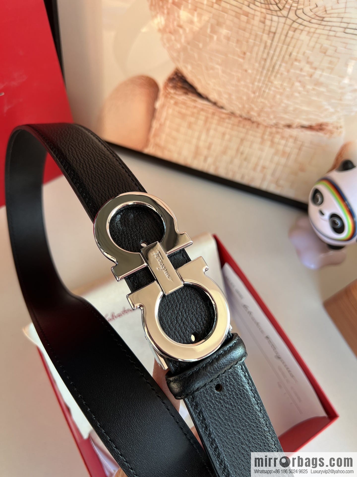 Ferragamo Ferragamo, Cowhide Handmade Men's 3.5cm Belt
