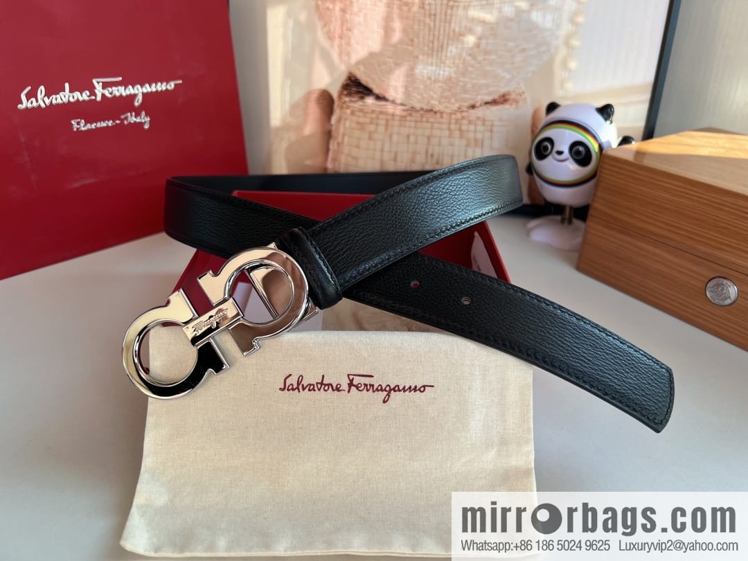 Ferragamo Ferragamo, Cowhide Handmade Men's 3.5cm Belt