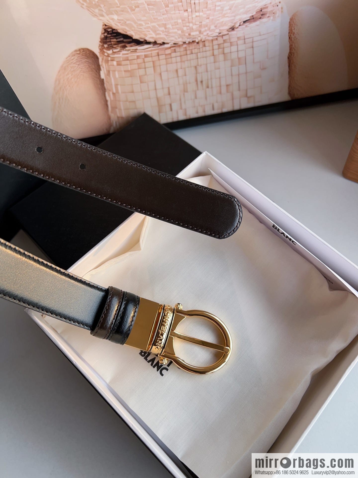 Montblanc, Men's Classic 3.0cm Rotatable Oval Double Sided Belt