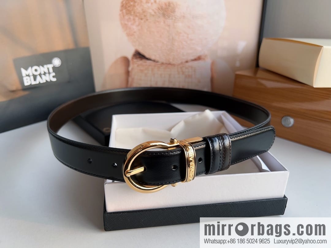 Montblanc, Men's Classic 3.0cm Rotatable Oval Double Sided Belt