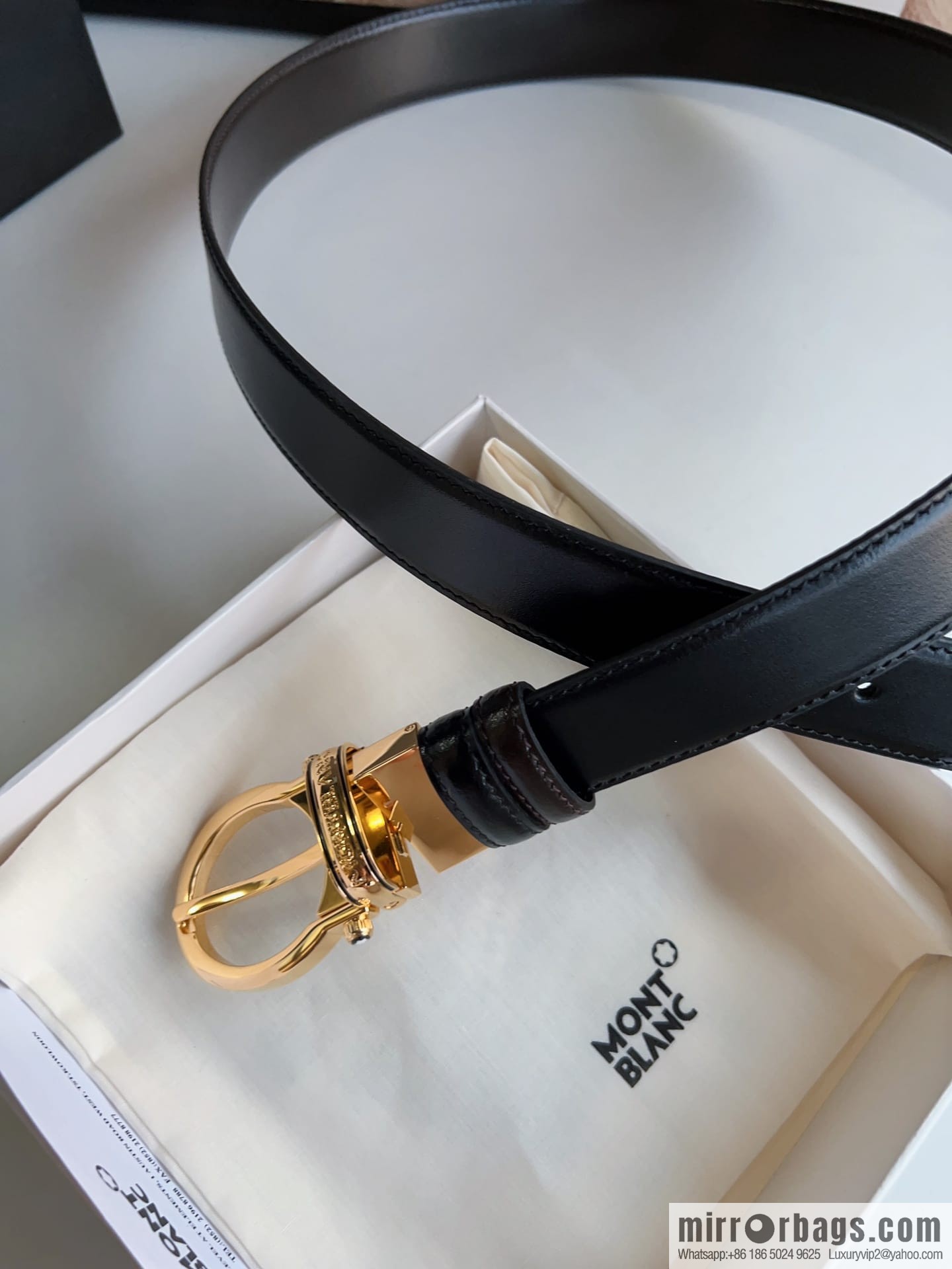 Montblanc, Men's Classic 3.0cm Rotatable Oval Double Sided Belt